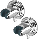 [2 Pack] Adjustable Hand Held Shower Head Holder, Suction Cup Shower Head Holder for Elderly, Removeable Showerhead Holder for Minors, No Drilling Bathroom & Bathtub Wall Mount Shower Hanger