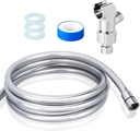 Maas and Bath Shower Hose & Bracket Accessories Kit - Fast & Easy Setup, Reliable and Leak Proof, Durable Long Hose for Improved Hand Held Showerhead Range & Water Pressure