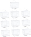 Luxshiny 10pcs Cake Packaging Boxes Handle Bakery Containers for Birthday Cake Mousse and Dessert Display Lightweight and Portable Window Design