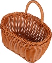 Hanging Woven Wall Basket for Kitchen and Bathroom Vintage Storage Organizer for Garlic and Ginger Portable Decorative Flower Basket Efficient Space Utilization and Versatile Use