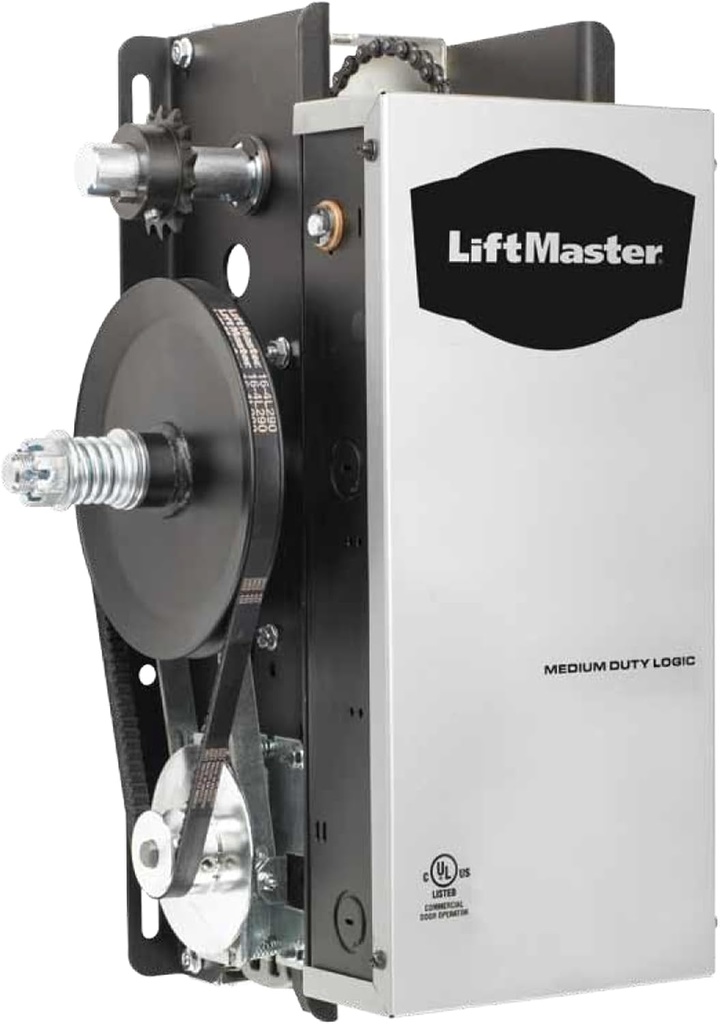 LiftMaster MJ5011U-1IN-SECTIONAL Medium-Duty Jackshaft Operator – 1/2 HP, 115/230V – Built-in Receiver – for Sectional Doors – 1" Sprocket Included
