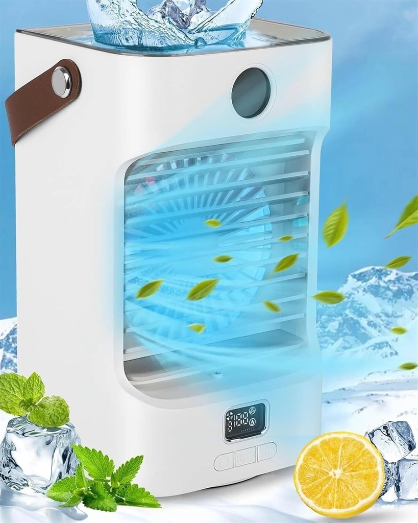 EKsma Portable Air Conditioner, 4-in-1 Small Air Conditioner, 4000mah Air Cooler Fan, Personal Mini Air Conditioner, Evaporative Air Cooler With 7night Light, Air Conditioning Unit For Home, Office