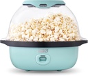 DASH SmartStore™ Deluxe Stirring Popcorn Maker, Hot Oil Electric Popcorn Machine with Large Lid for Serving Bowl and Convenient Storage, 24 Cups – Aqua