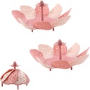 2 Pcs Vegetable Steamer Basket,Folding Expandable Steamers with Silicone Insulated Handle, Steamer Basket for Pot (pink)