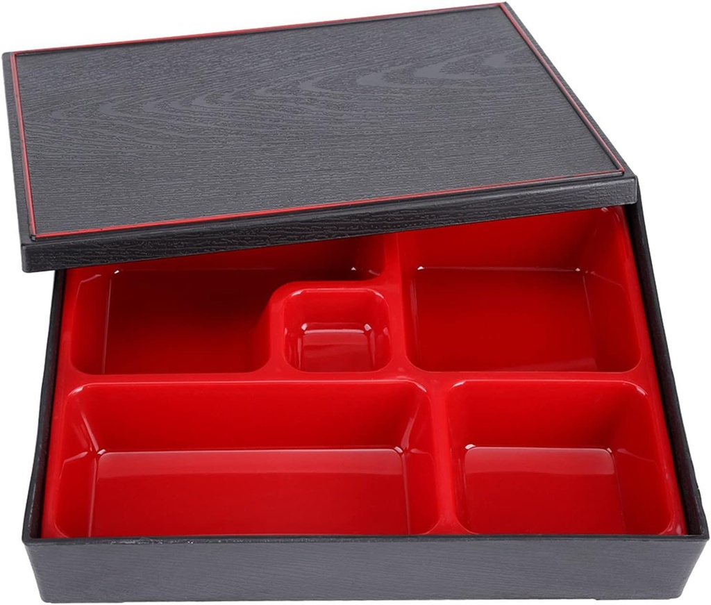 Japanese Box Japanese Box,5 Compartment Sushi Abs Portable Lunch Boxes Food Container Japanese Wood Storage Box Office Picnic