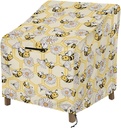 Talayituse Bee Daisy Honeycomb Print Outdoor Recliner Cover Waterproof Heavy Duty Waterproof Patio Chair Cover, Outdoor Furniture Storage Cover for Lawn/Garden Patio Recliner, 32"W x 35"D x 36"H