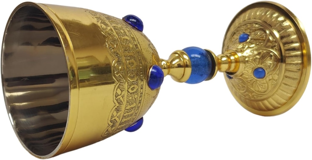 Brass goblet gold plated 250 ml 18 cms