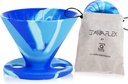 The Original JavaFlex Premium Foldable Silicone Pour Over Coffee Maker and Storage Pouch. Uses #2 V60 Cone Coffee Filters