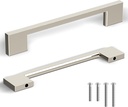 Southern Hills Brushed Nickel Cabinet Pulls - 128mm - Satin Nickel Drawer Handles, Modern Kitchen Cabinet Handles, Silver Kitchen Handles for Cabinets and Drawer Pulls, Cupboard Door Hardware