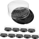 Garneck 10pcs Cake Carrier Box Plastic Take Out Food Containers Lids Treat Boxes for Bakery Supplies