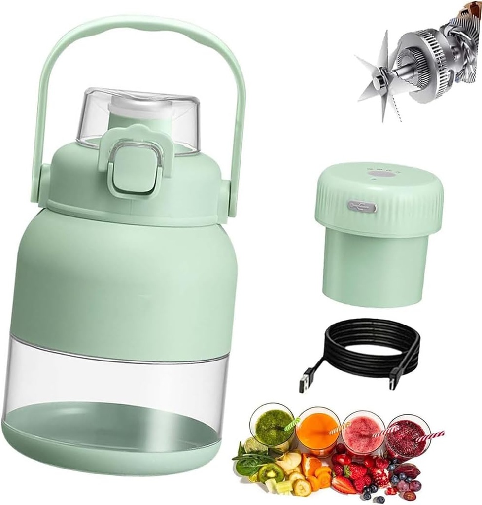 Electric Citrus Juicer, 3 in 1 Portable Mini Blender Rechargeable, Large-Capacity Wireless Portable Juicer Cup, Food and Juice for Gym/Travel/Kitchen (1PCS)