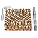 50 Pcs 5/16 Threaded Inserts for Wood - Wood Nut Insert, Threaded Inserts - Ideal for Woodworking Projects & Furniture Hardware Assembly (50, 5/16"-18x12mm)
