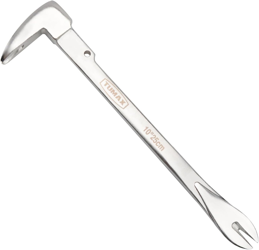 10" Nail Puller Cats Paw Pry Bar, High-Carbon Steel Mini Crowbar for Home Remolding & Woodworking Prying, Scraping, Lifting, Pulling