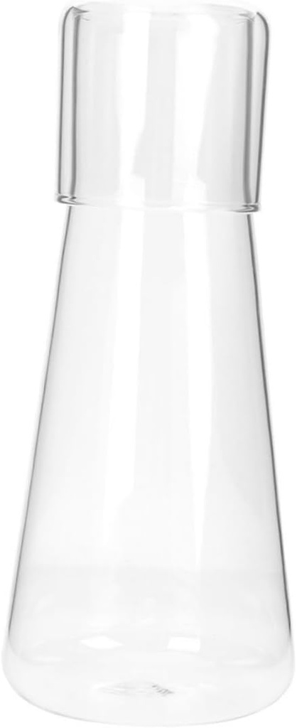 Garneck 1set Glass Carafe Set Cold Water Pitcher for Beverages Iced Tea and Milk High-grade Glass Water Jug for Home Use Elegant Bedside Accessory