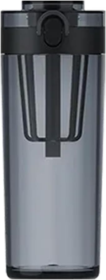 Xiaomi Tritan Water Bottle 600ml, BPA-Free Portable Cup with Tea Strainer & Leak-Proof Lock, One-Hand Operation, for Travel/Sports (Dark Grey)