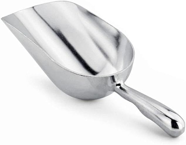 Ice Cube Scoop, Aluminum Shovel Scoops Food Scoop for Ice Maker Freezer Coffee Bean Food Candy Flour Popcorn Dishwasher Safe(6 oz)