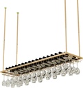 Wine Rack Ceiling Hanging Holder, Storage Wine Bottles Goblets Stemware Racks Hanging Wine Glass Holder Decorative Shelf for Kitchen Bar Wine Cellar (Size : 100x27x8cm)