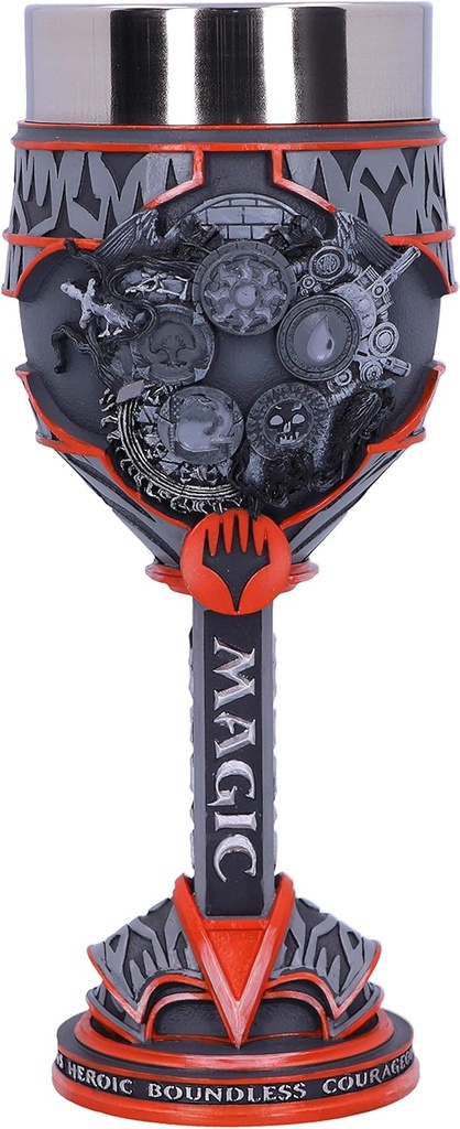 Nemesis Now Magic The Gathering Five Colour Wheel Goblet, Stainless Steel, Grey, 1 Count (Pack of 1)