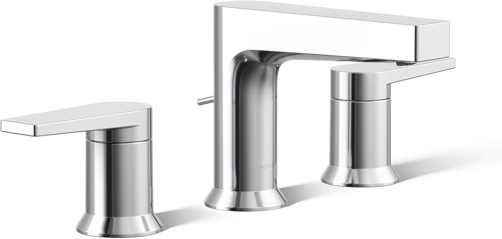 Kohler 97100-4-CP Taut® Widespread Bathroom Sink Faucet, 1.2 gpm, Polished Chrome