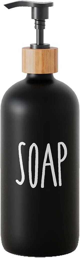 Dish Soap Dispenser for Kitchen Sink.Glass Hand Soap Dispenser, Modern Farmhouse Decor for Bathroom,Kitchen Sink Decor