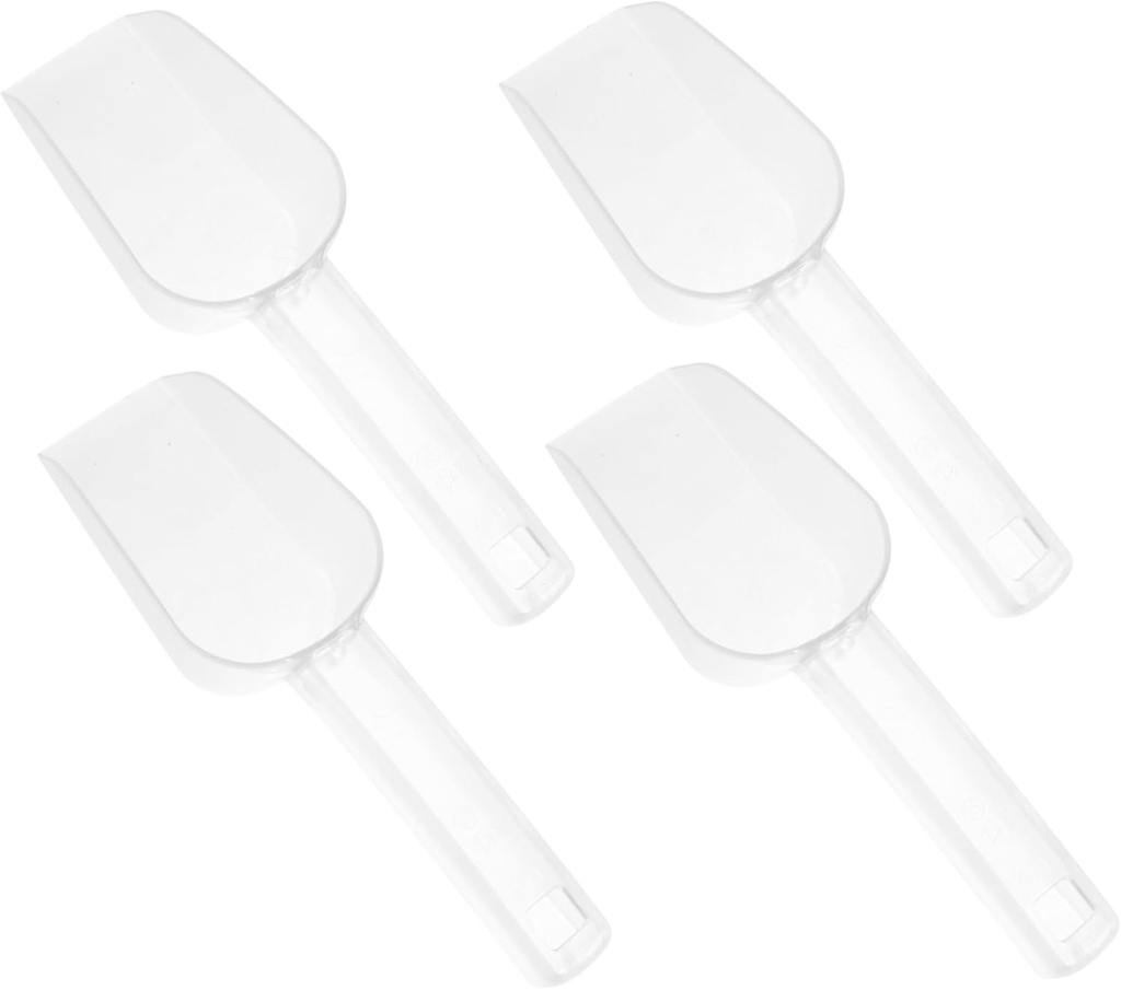4pcs Plastic Scoop Food-grade Versatile Scoops for Ice Flour Grains and More Lightweight Smooth for Kitchen Bar and Dessert Shop Use