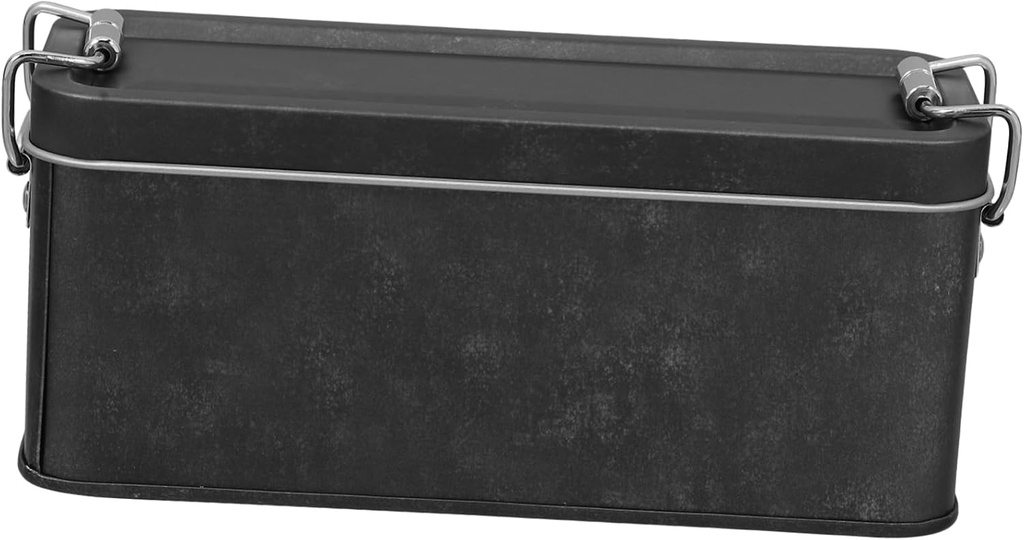 Metal Tin Box Secure Lid Rectangular Iron Storage for Candy Cookies Snacks Holiday Tins Boys and Girls Keepsake