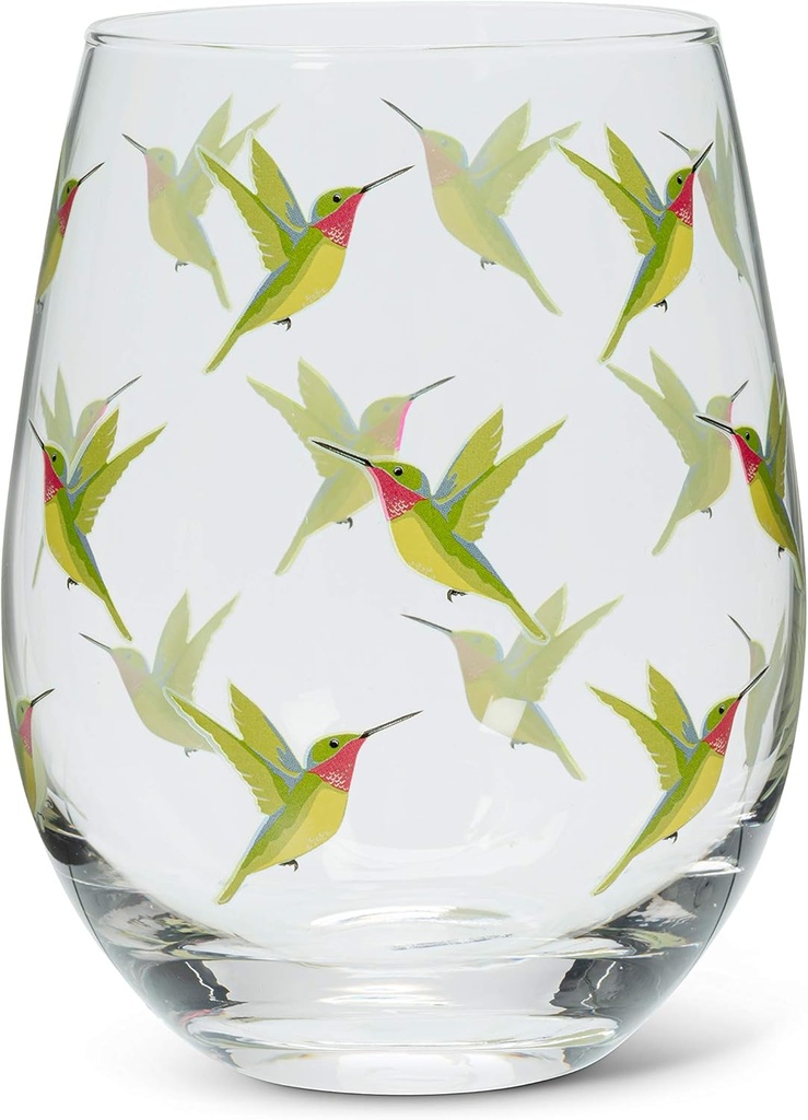 Abbott Collection Hummingbird Stemless Goblet-5" H