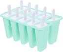 Amosfun Silicone Ice Cream Mold 10-Cavity Popsicle Maker for DIY Treats Easy to Use for Boys and Girls and Summer Gatherings
