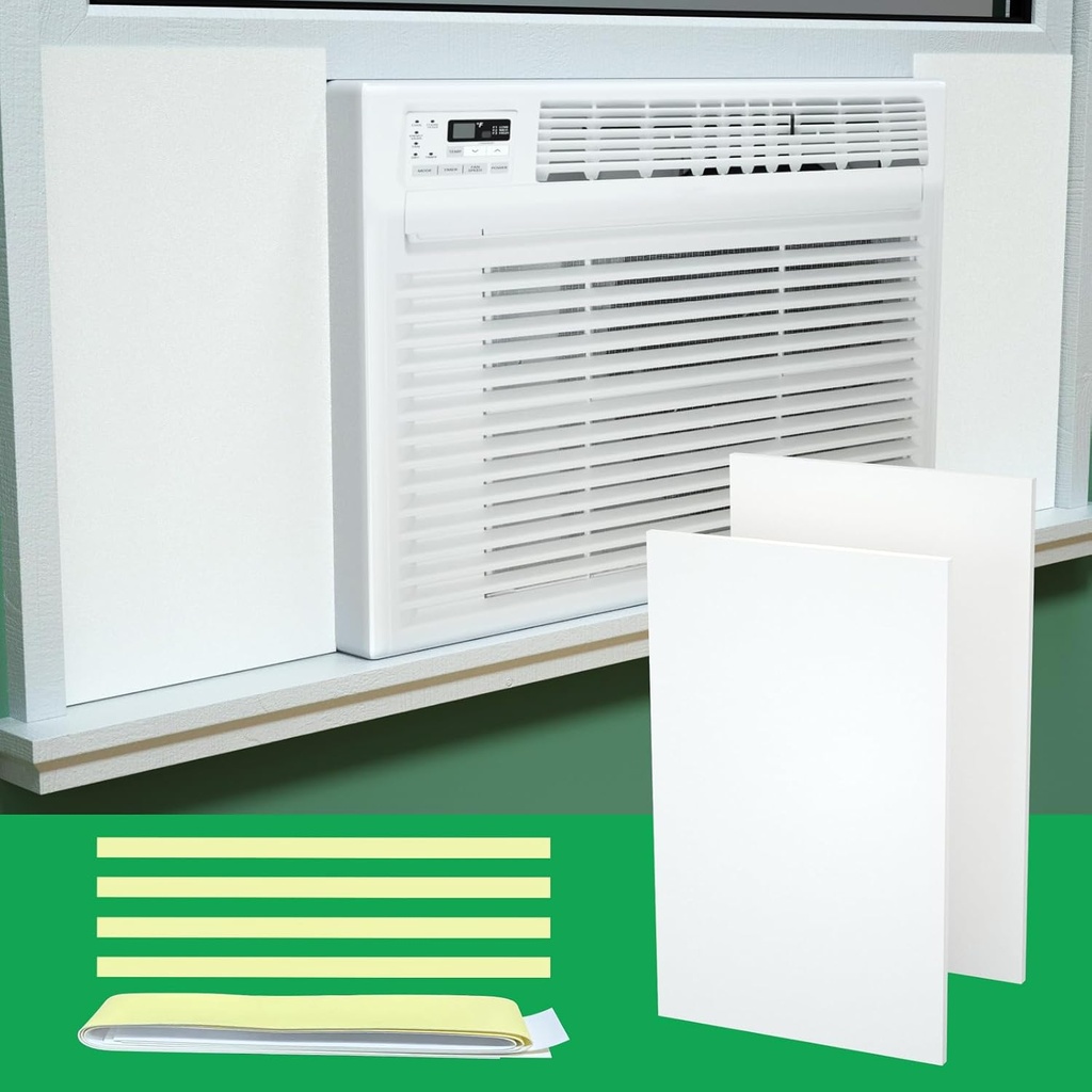 Window Air Conditioner Side Insulated Panel, WinterSummer Winter Heat and Draft Insulating,Insulation Foam Material,2 Pieces of 17 inches * 10 inches EVA