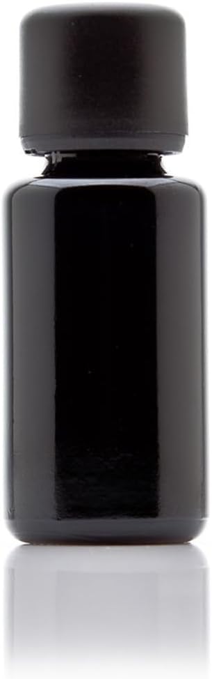 Infinity Jars Black Ultraviolet Glass Easy-Pour Screw-Top Bottle 50 ML(1.69 fl oz) Airtight Refillable Container with Neck Finish for Oil, Coffee, Spices, Perfumes - Black glass storage Miron jars