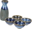 Luxshiny Japanese Sake Set with Assorted Color Sake Pot and Cups Pot Ceramic Cups for Home and Restaurants for Spirits and Water