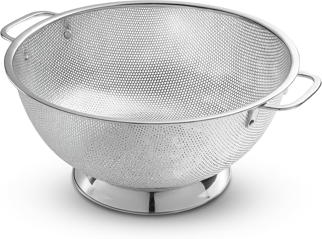 Bellemain Colander for Kitchen – 5 Qt Stainless Steel Strainer with Handle - 18/8 Pasta Strainer Bowl for Pasta, Spaghetti, Vegetables, Fruit, and Pot Draining - Stainless Steel Colander