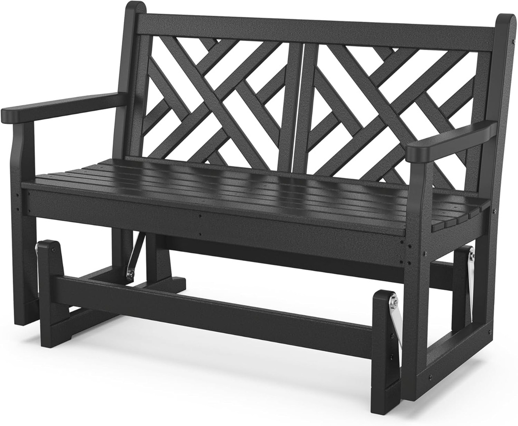 POLYWOOD® Chippendale 48" Glider in Black