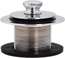 Westbrass D331-F-26 1-3/8-Inch NPSM Fine Thread Twist-and-Close Bath Drain Plug, Polished Chrome