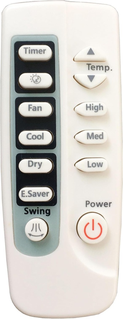 Replacement Remote Control for GE ASH10ABS1 ASH12AAS1 ASW06LBS1 ASW08FAS1 ASW08FBS1 ASW10AAS1 Window-Type Room Air Conditioner