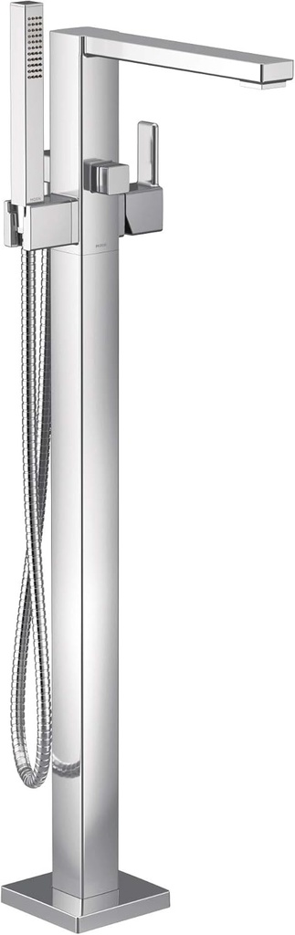 Moen S905 90 Degree One-Handle Freestanding Floor Mount Tub Filler with Handshower, Chrome