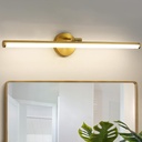KAISITE 30 Inch Gold Vanity Light - LED Bathroom Lighting Fixture Over Mirror, 24W 4000K Dimmable Modern Light Bar, Rotatable Bath Vanity Fixture