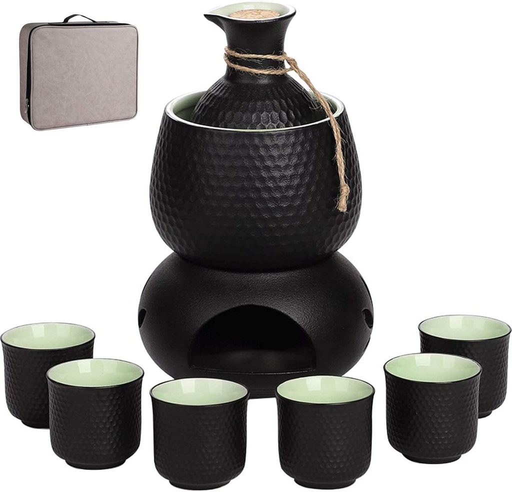 Traditional Stoneware, 5 Pieces / 9 Pieces / 10 Pieces Style Sushi Ceramic Sake Cups, Sake Bottle, Temperature Wine Glasses, Ceramic Tea Cup,5pcs