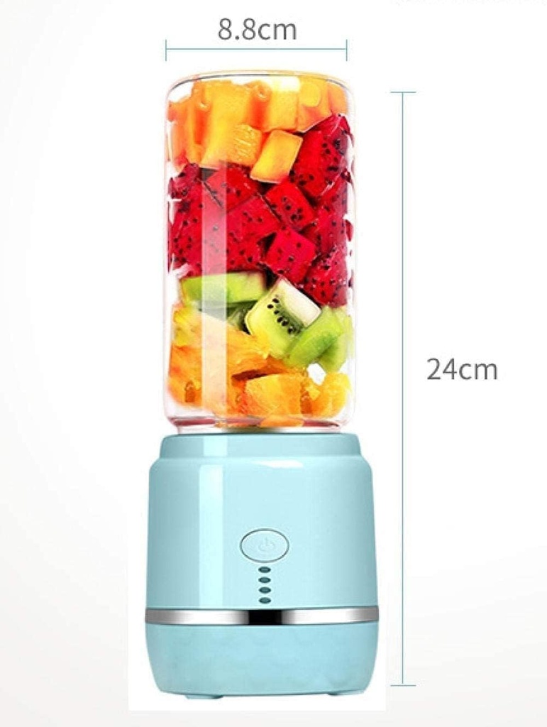Liusj JUnst Electric Portable Juicer Blender Cup, Household Fruit Mixer with Six Blades in 3D,USB Rechargeable, Mini Blender for Sports Travel, Gym and Outdoors