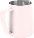 Milk Frothing Pitcher, Coffee Pot Milk Frother 304 Stainless Steel Multifunctional Rust Proof for Latte Art for Baristas (Pink)