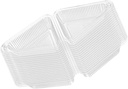 50pcs Clear Plastic Triangular Cake Boxes with Lids Stackable Cake Slice Containers for Cheesecake Mousse Pastry Food Storage for Parties Weddings Birthdays and Events