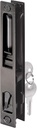 Slide-Co 141640 Patio Door Flush Handle with Hook Latch assortment, Black, Keyed (Single Pack)