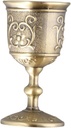 Vctitil Wine Goblet,Vintage Handmade Zinc Alloy Embossed Wine Glasses Cup,Embossed Bronze Cup,for Party Wedding Ornaments (S)