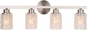 ALICE HOUSE 28.7" Vanity Lights, 4 Light Wall Lighting, Brushed Nickel Bathroom Lights Over Mirror, Bathroom Lighting, ETL Listed, AL9082-W4