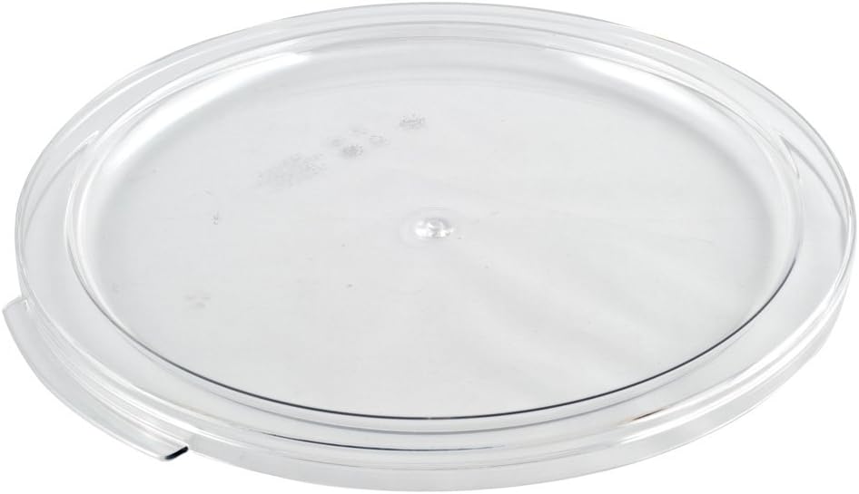 Cambro RFSCWC12135 Polycarbonate Camwear Cover for 12, 18 and 22-Quart Round Storage Container, Clear