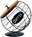 Iron Art Diagonal Fruit Storage Basket Large Capacity Coffee Pods Organiser Espresso Dispenser For Kitchen Countertop