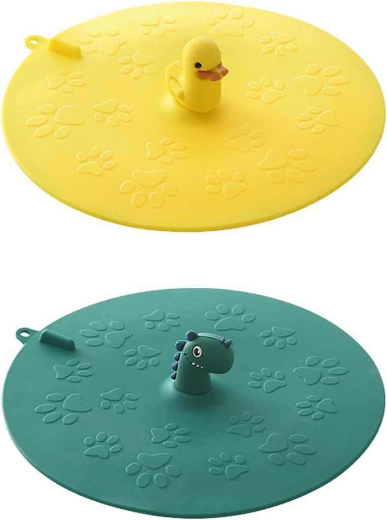 2pcs Cartoon Deodorant Floor Drain Cover, Sink Plug Anti Clogging, Bathtub Swimming Pool Filter, Hair Plug, Circular Kitchen Sink Drain Plug for Sewer