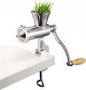Manual Wheatgrass Juicer,Heavy Duty Stainless Steel Manual Juicer Superb Juice Extraction with Vacuum Suction Cup for for Soft Fruit Vegetable Leafy Juicing Gingers Apples Grapes