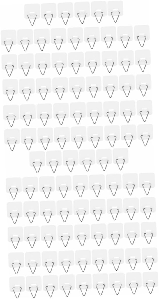 Alipis 2sets Plate Storage Hanger Invisible Dish Hanger Wall Mount Plate Holder Easy to Use 50pcs*2