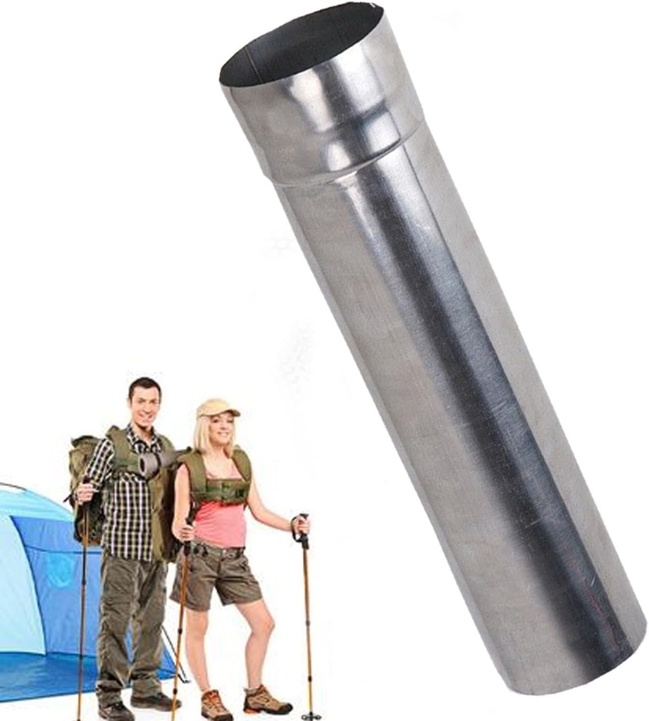 Camping Stove Chimney Pipe, Tent Chimney Tube,Stainless Steel Straight Chimney Pipe - Fireplace Extension, Camping Stove Accessories for